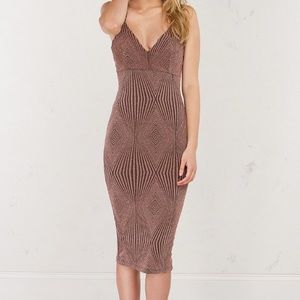 M boutique mauve and black sparkly stretchy dress